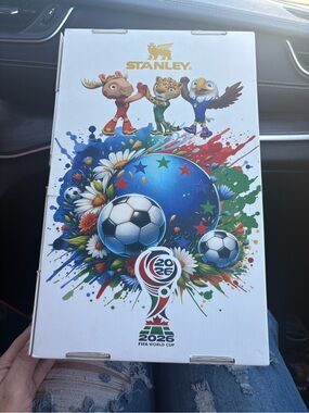 Stanley White Box with Multicolor Football Artwork
